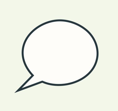 Düz Kelime Balonunun Vektör illüstrasyonu 