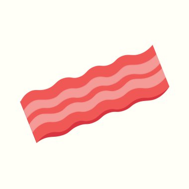 Bir pastırma parçasının vektör illüstrasyonu. 