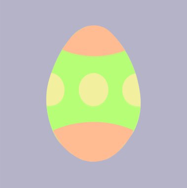 Düz Tasarım Vector İllüstrasyonu Bir Paskalya Yumurtası.