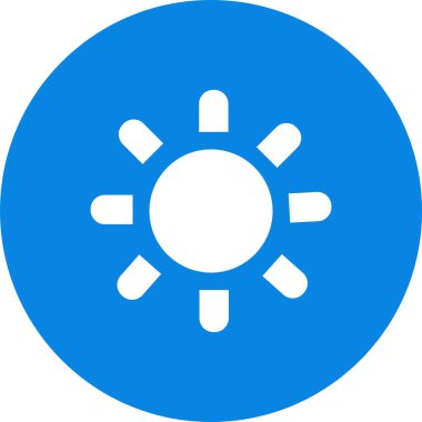 Güneşli hava ikonu. Hava tahmini kavramı. Vektör illüstrasyonu