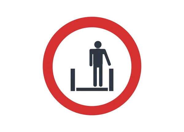 Keep Steady Grip Handrail Escalator Sign Icon Vector Illustration — Stock Vector