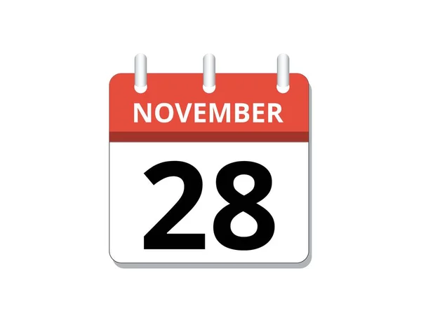 Noviembre Vector Icono Calendario Concepto Horario Negocio Tareas Ilustración Vectorial — Archivo Imágenes Vectoriales