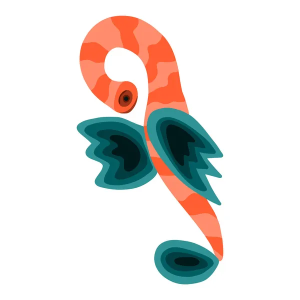 Çizgi film tarzında kanatları olan muhteşem bir yaratık.