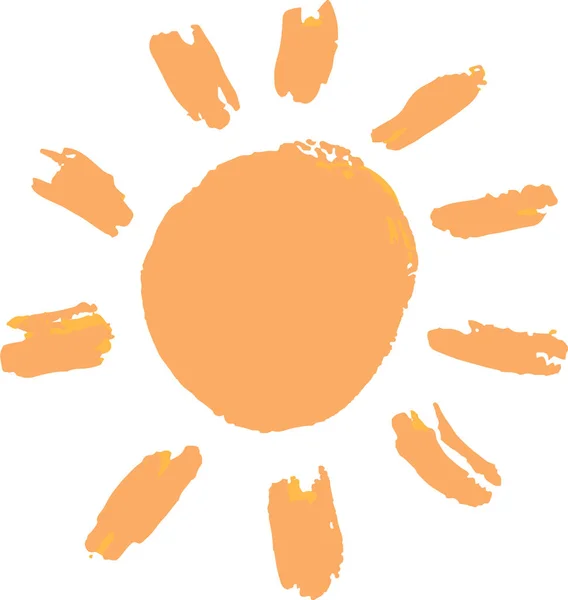 İzole edilmiş portakal rengi güneş ışınları.