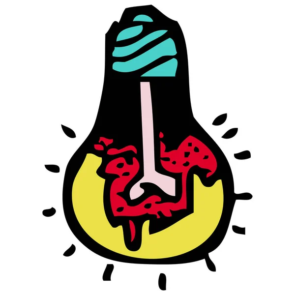 Kan ve kemikle Cadılar Bayramı lambası fikri