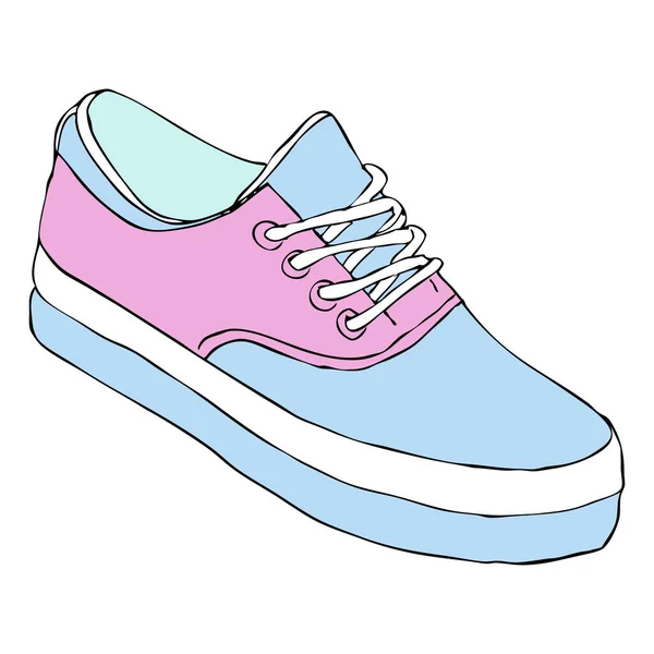 Renkli düz spor ayakkabı — Stok Vektör