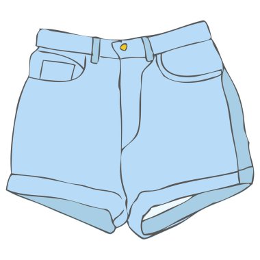 yaz kısa kot şortları