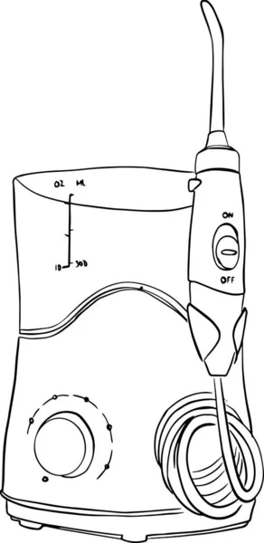 Outline sketch of oral irrigator — 图库矢量图片