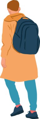 Sırt çantalı adam bir adım at.