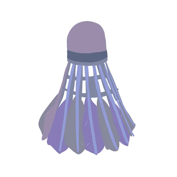 羽毛球比赛用紫色羽毛球 — 图库矢量图片