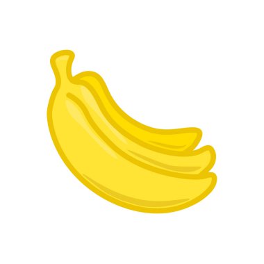 Taze muz yassı ikonu. Ağ için piktogram. Çizgi vuruş. Beyaz arka planda izole edilmiş. Vektör Eps10