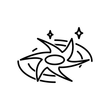 Kara delik düz simgesi. Ağ için piktogram. Çizgi vuruş. Beyaz arka planda izole edilmiş. Vektör Eps10