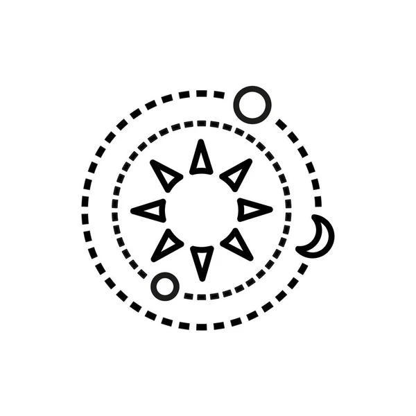 Galaxie Flach Symbol Konstellationspiktogramm Für Web Linienschlag Vereinzelt Auf Weißem — Stockvektor