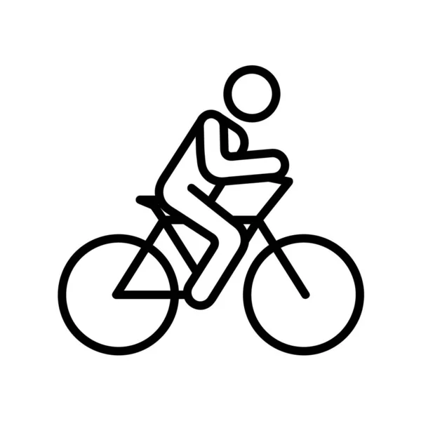 Oefen Fiets Platte Pictogram Pictogram Voor Web Lijnslag Sport Ewuipment — Stockvector