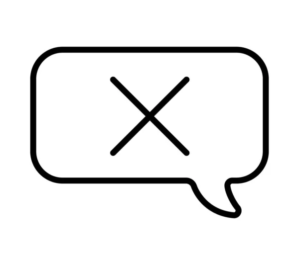 Icono Chat Humano Hablando Con Burbuja Conversación Trazo Negro Aislado — Archivo Imágenes Vectoriales
