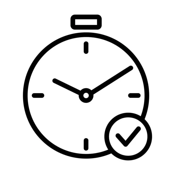 Zaman Simgesi Saat Piktogramı Için Hızlı Teslimat Sembolü Çizgi Vuruş — Stok Vektör