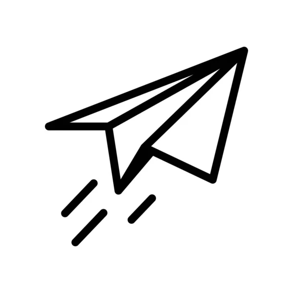 Papierpost Flugzeug Symbol Isoliert Auf Weiß Mail Vektor Aktiensymbol Eps10 — Stockvektor