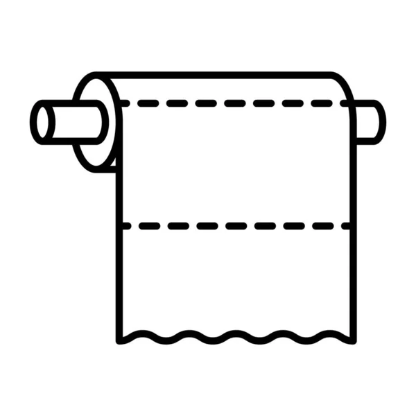 Ikona Papírového Ručníku Záchodové Piktogramy Pro Web Čárový Tah Izolované — Stockový vektor