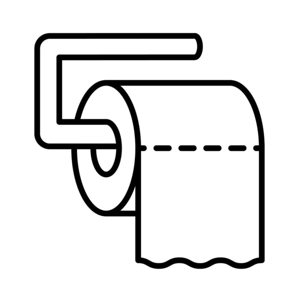 Papiertuch Symbol Toiletten Piktogramme Für Das Netz Linienschlag Vereinzelt Auf — Stockvektor