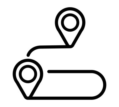 Harita simgesine iliştir. Turizm tatil sembolü. Seyahat stoku çizelgesi. Seyir subayı beyaz arkaplanda resim tespit etti. Vektör Eps10