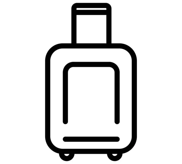 Baggage Icon Tourism Vacation Symbol Travel Stock Illustration Isolated White —  Vetores de Stock