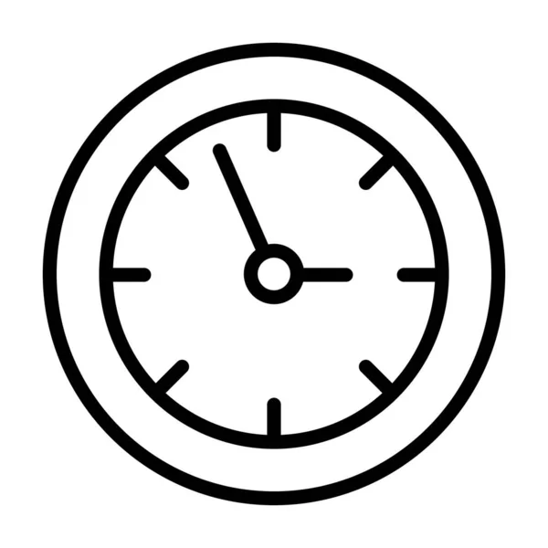 Icona Dell Orologio Pittogramma Temporale Simbolo Piatto Web Ictus Isolato — Vettoriale Stock