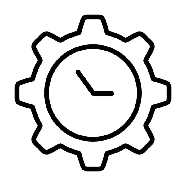 Εικονίδιο Ρολόι Εικονόγραμμα Χρόνου Επίπεδο Σύμβολο Για Διαδίκτυο Γραμμικό Χτύπημα — Διανυσματικό Αρχείο