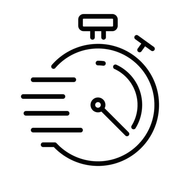 Icono Del Reloj Pictograma Tiempo Símbolo Plano Para Web Carrera — Vector de stock