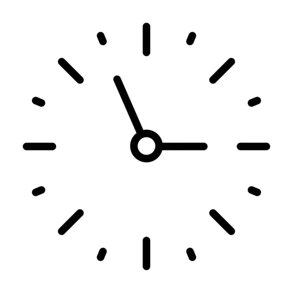 Icono Del Reloj Pictograma Tiempo Símbolo Plano Para Web Carrera — Archivo Imágenes Vectoriales