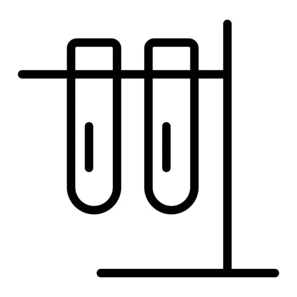Icona Piatta Della Provetta Pittogramma Web Ictus Isolato Sfondo Bianco — Vettoriale Stock