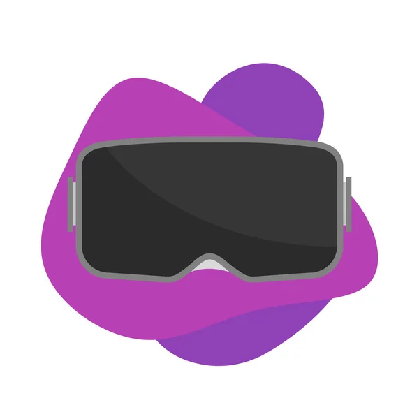 Glasses Headset Virtual Reality Helmet Purple Bubble Background Vector Stock — ストックベクタ
