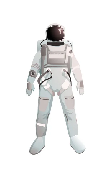 Imagem Vetorial Traje Homem Espacial Isolado Fundo Branco — Vetor de Stock