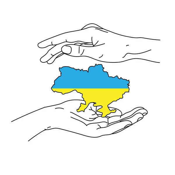 Grafica Vettoriale Immagine Ispiratrice Sulla Conservazione Dell Ucraina Immagine Delle — Vettoriale Stock