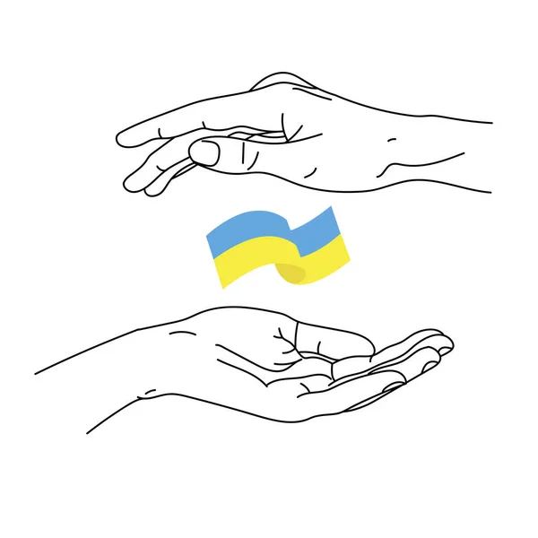 Grafica Vettoriale Immagine Ispiratrice Sulla Conservazione Dell Ucraina Immagine Delle — Vettoriale Stock