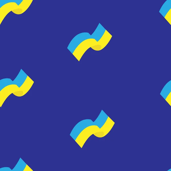 Grafica Vettoriale Paterno Bandiere Ucraina Uno Sfondo Blu — Vettoriale Stock