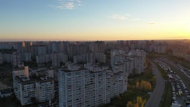 Gündoğumunda Kiev 'de uyuma engelli bölge — Stok video