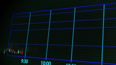 Hisselerin büyümesini izlemek, ticaret. Kripto para birimleri ve hisse senetlerinin büyümesindeki değişimlerin animasyonu. Menkul kıymetler ve yeni teknolojilere yatırımlar