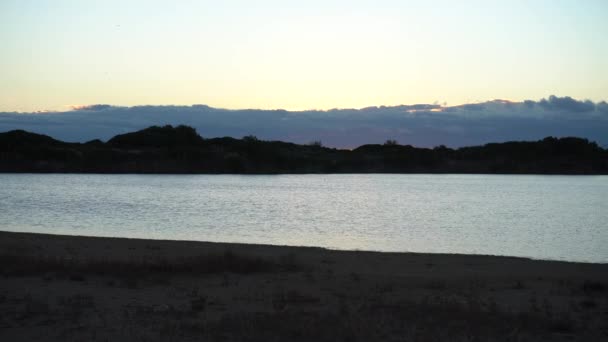 瓦伦西亚Albufera平静水面上的日出 — 图库视频影像