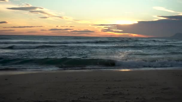 Salida Puesta Del Sol Playa — Vídeos de Stock