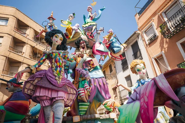 Gandia España Septiembre 2021 Figuras Coloridas Papel Mache Con Marionetas — Foto de Stock