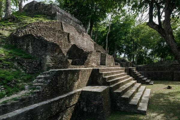 Ruiny Piramidy Maya Cahal Pech Tropikalnej Dżungli San Iganacio Belize — Zdjęcie stockowe