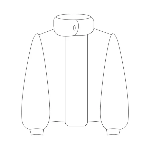 Kesilmiş sahte kürk mantonun resmi ve stand-up tasması. Vektör çizimi tasviri moda endüstrisi, tipografi, web siteleri, mağazalar için uygundur. 