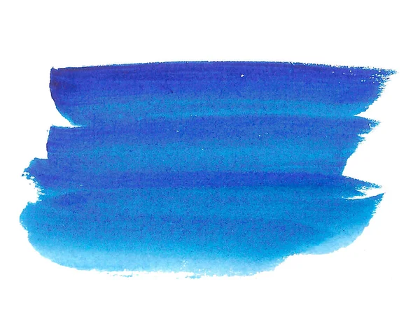 Pincel Aquarela Azul Traço Forma Abstrata Para Decoração Adequado Para — Fotografia de Stock