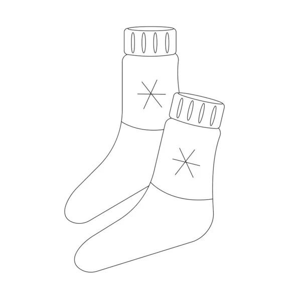Векторне Зображення Шкарпетки Підходить Технічний Малюнок Каталогів Одягу Створення Банерів — стоковий вектор