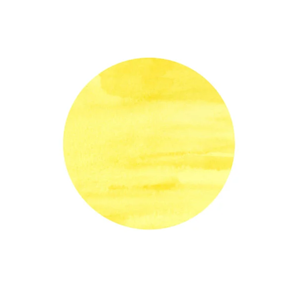 Watercolor Illustration Yellow Geometric Figure Shape Circle Suitable Children Development — Fotografia de Stock