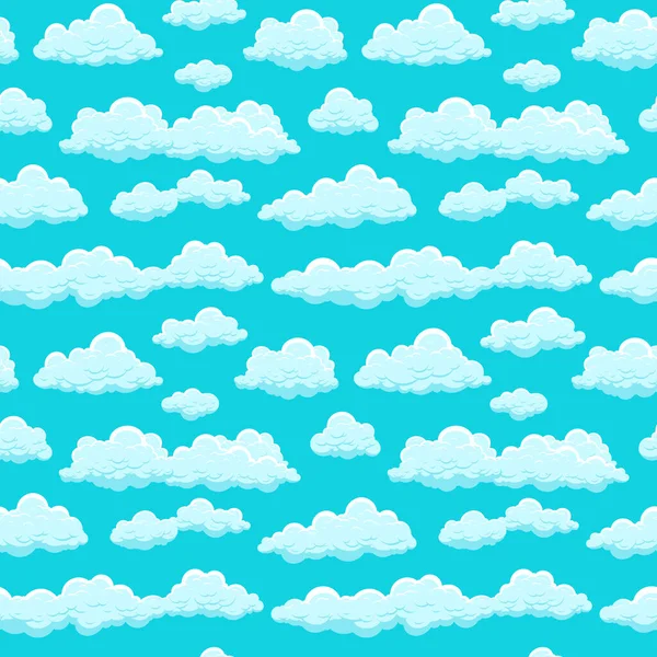 Cartoon Clouds Isolated Blue Background Cumulus Fluffy Eddy Blue Sky — Stock Vector