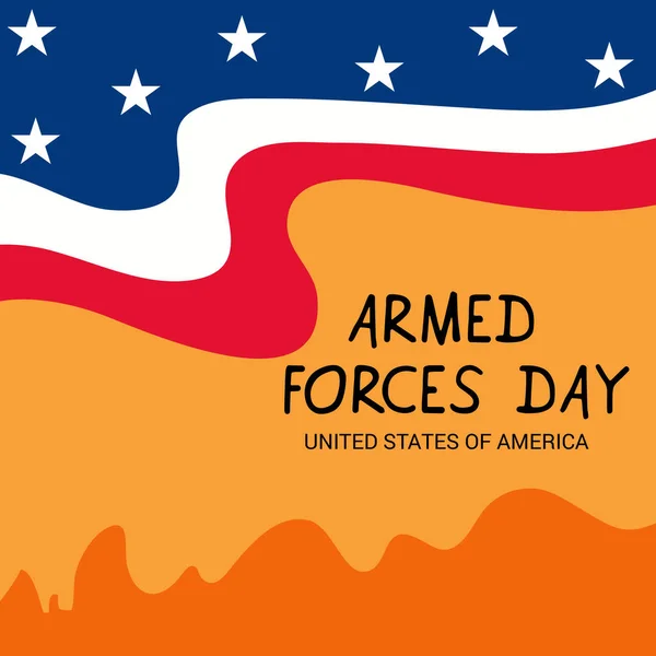 Vector Illustration Armed Forces Day — Stock Vector