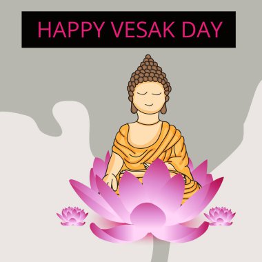 Vesak Günü 'nün Kart veya Sancak Yaratıcı Kavramı' nın temsilcisi. Vesak Günü Budistler için kutsal bir gündür. Buda Günün kutlu olsun. 