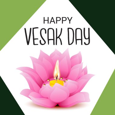 Vesak Günü 'nün Kart veya Sancak Yaratıcı Kavramı' nın temsilcisi. Vesak Günü Budistler için kutsal bir gündür. Buda Günün kutlu olsun. 