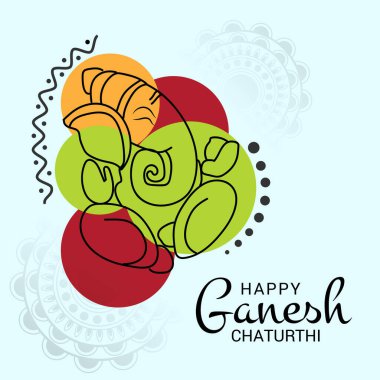 Hindistan 'daki Ganesh Chaturthi festivalinin arka planının temsilcisi..